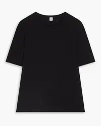 Totême Wool-blend jersey T-shirt - Black Black