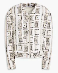 IRO Lullia metallic jacquard jacket - White White