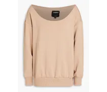 Stretch cotton and modal-blend sweatshirt - Neutral