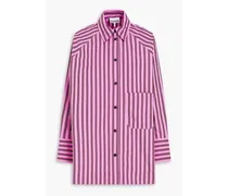 Striped cotton-poplin shirt - Pink