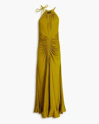 Proenza Schouler Cutout ruched jersey maxi dress - Green Green