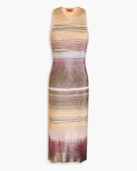 Missoni Space-dyed metallic knitted midi dress - Metallic Metallic