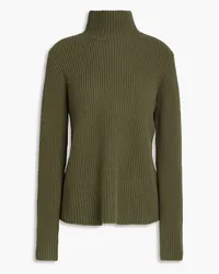 Vince Ribbed cashmere turtleneck sweater - Green Green