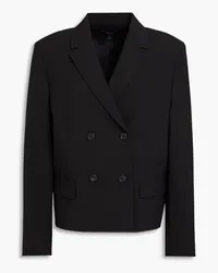 Theory Double-breasted wool-blend blazer - Black Black