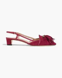 TOD'S Embellished suede pumps - Purple Purple