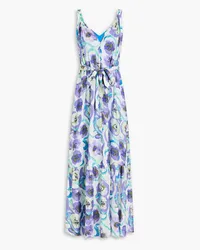 Diane von Furstenberg Jodie floral-print habotai maxi dress - Purple Purple