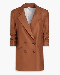 Veronica Beard Rupert double-breasted twill blazer - Brown Brown