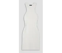 The Range Ribbed stretch-cotton jersey mini dress - White White