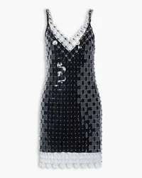 Paco Rabanne Crystal and paillette-embellished chainmail mini dress - Black Black