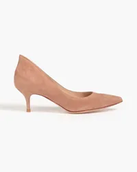 Gianvito Rossi Ellipsis patent-suede pumps - Neutral Neutral