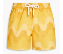 Copacabana mid-length printed swim shorts - Yellow