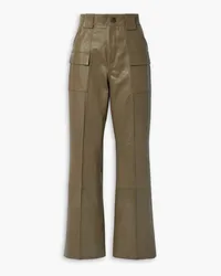 Petar Petrov Geremy leather wide-leg pants - Green Green