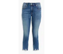 Cate cropped mid-rise skinny jeans - Blue