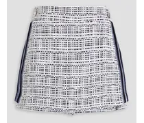Skirt-effect tweed shorts - Blue