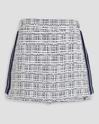 Maje Skirt-effect tweed shorts - Blue Blue