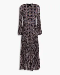 Zimmermann Pleated printed crepe midi dress - Blue Blue