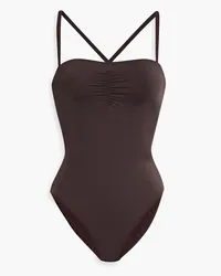 Iris & Ink Blair ruched swimsuit - Brown Brown