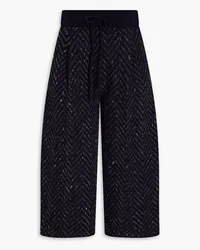 Valentino Garavani Cropped wool-blend culottes - Blue Blue