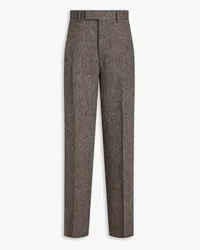 Thom Browne Herringbone wool-tweed pants - Brown Brown