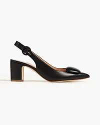 Rupert Sanderson Marina embellished leather slingback heels - Black Black