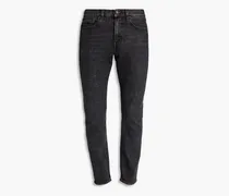 Slim-fit faded denim jeans - Gray