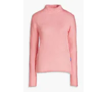 Mohair-blend turtleneck sweater - Pink