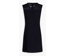 Thalia shirred georgette mini dress - Blue