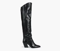 Lazar leather over-the-knee boots - Black
