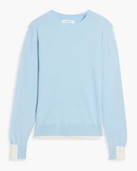 Chinti & Parker Layered two-tone cotton sweater - Blue Blue