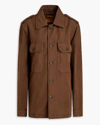 TOD'S Cotton and linen-blend canvas jacket - Brown Brown