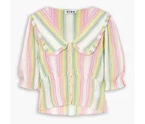 Tuscany striped cotton blouse - Pink