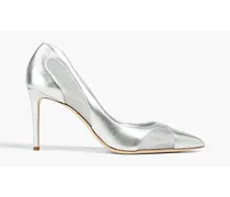 Mesh and suede pumps - Metallic