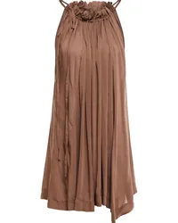 BONDI BORN Gathered voile top - Brown Brown