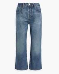 Victoria Beckham Faded mid-rise kick-flare jeans - Blue Blue