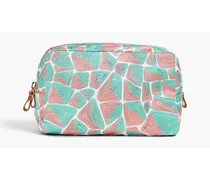 Printed shell cosmetics case - Green