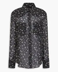 Rag & Bone Farren floral-print crepe shirt - Blue Blue