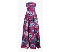 Strapless brocade gown - Purple