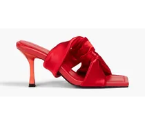 Jet Set twisted satin mules - Red
