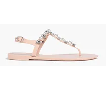 Embellished PVC slingback sandals - Pink