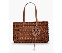 McGraw woven leather tote - Brown