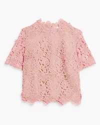 Oscar de la Renta Guipure lace top - Pink Pink