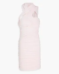 Alexander Wang Ruched stretch-velvet mini dress - Pink Pink