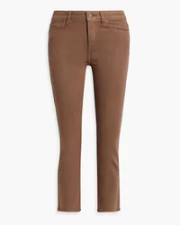 Paige Cindy high-rise slim-leg jeans - Brown Brown