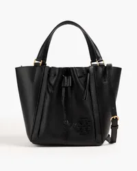 Tory Burch Pebbled-leather bucket bag - Black Black