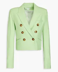 Veronica Beard Nevis double-breasted twill blazer - Green Green