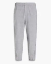 Emporio Armani Tapered wool-blend pants - Gray Gray