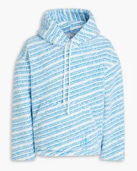 J.W.Anderson Striped fleece hoodie - Blue Blue