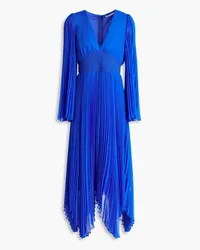 Alice + Olivia Alice Olivia - Sion pleated chiffon midi dress - Blue Blue