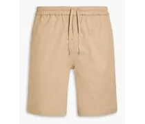 Stretch-cotton twill shorts - Neutral
