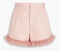 Ruffled taffeta shorts - Pink